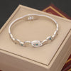 Hip-hop Commute Devil's Eye Stainless Steel Plating Inlay Artificial Gemstones Bangle