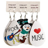 1 Set Cute Letter Snowman Leather Drop Earrings