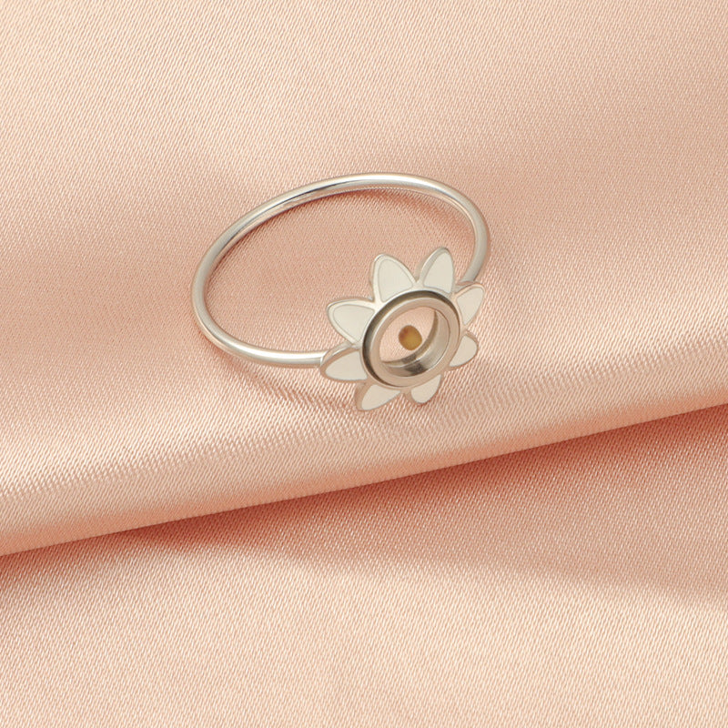 Ig Style Flower Stainless Steel Gold Plated Silver Plated Rings