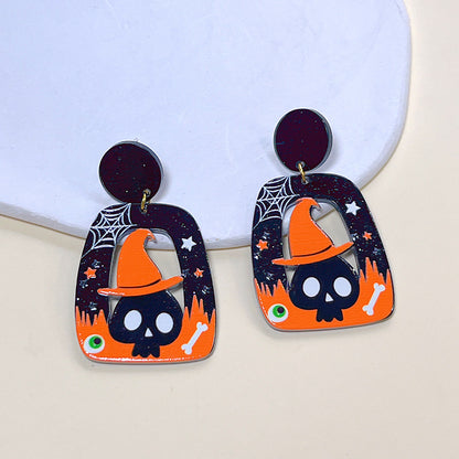 1 Pair Streetwear Halloween Pattern Arylic Drop Earrings