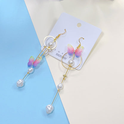 1 Pair Elegant Butterfly Plating Alloy Drop Earrings