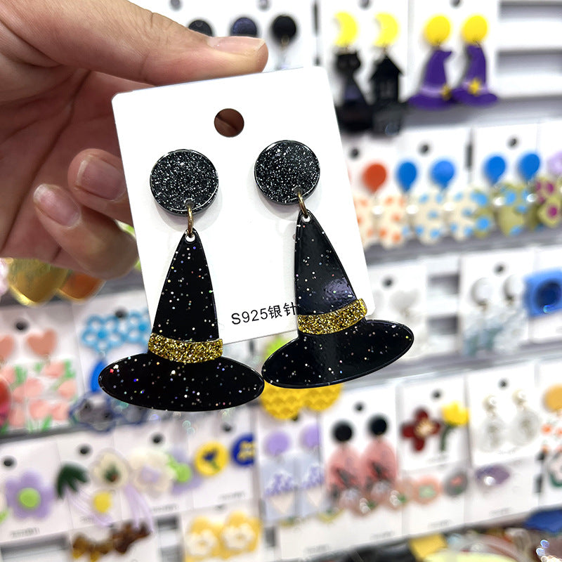 1 Pair Streetwear Halloween Pattern Arylic Drop Earrings