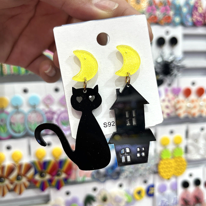 1 Pair Streetwear Halloween Pattern Arylic Drop Earrings