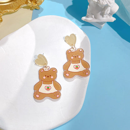 1 Pair Cute Cartoon Arylic Drop Earrings