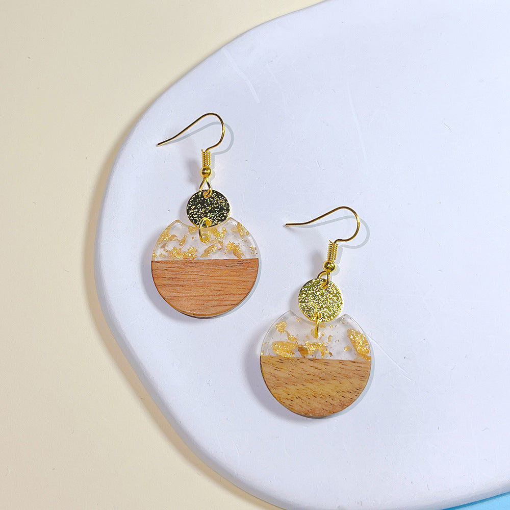 1 Pair Vacation Beach Streetwear Geometric Wood Drop Earrings