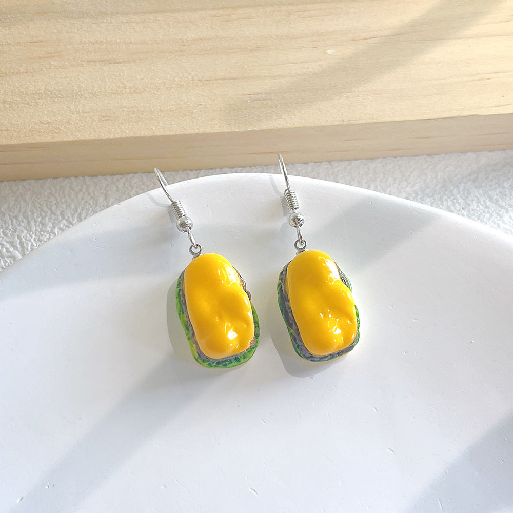 1 Pair Cute Food Resin Drop Earrings