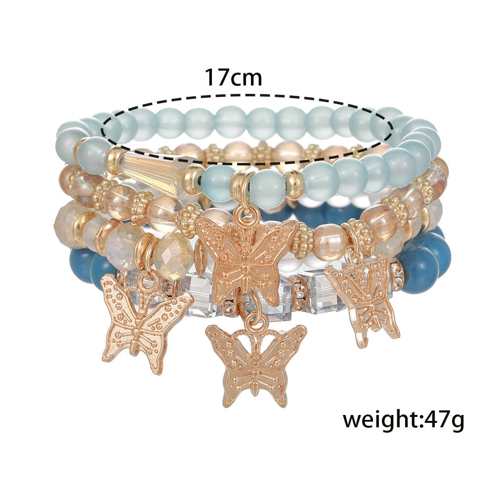 Bohemian Butterfly Artificial Crystal Beaded Women's Bracelets