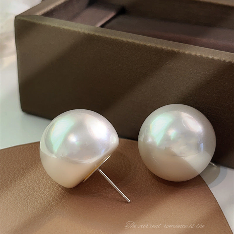 1 Pair Elegant Basic Simple Style Geometric Imitation Pearl Ear Studs