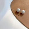 1 Pair Elegant Lady Geometric Plating Imitation Pearl Ear Studs