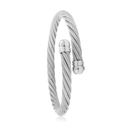 Wholesale Simple Style Solid Color Stainless Steel Plating Bangle