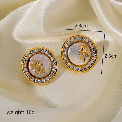 1 Pair Ig Style Bee Enamel Plating Copper 18k Gold Plated Ear Studs