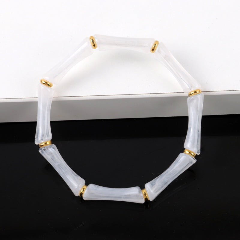 Modern Style Solid Color Arylic Unisex Bangle