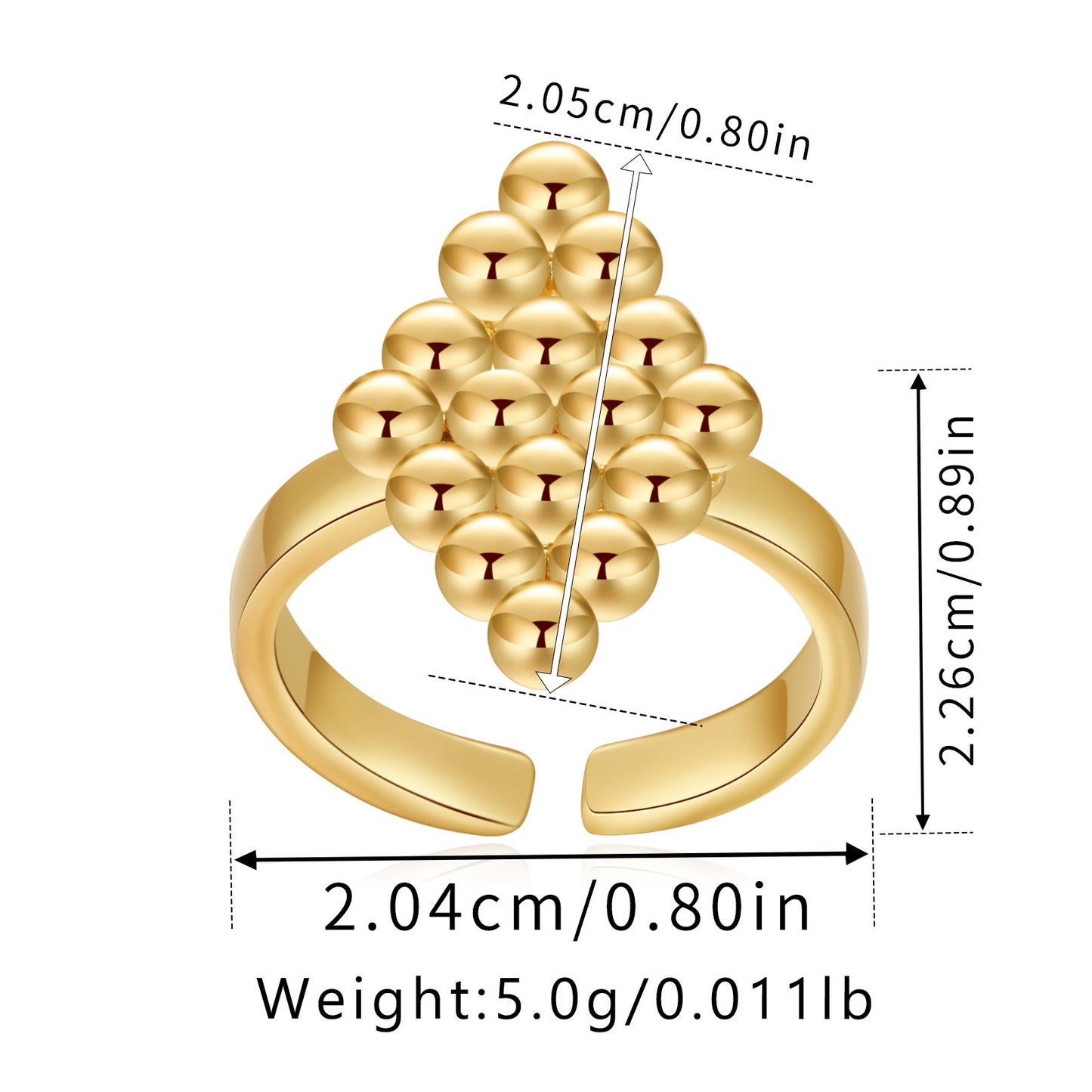 Streetwear Heart Shape Flower Copper Inlay Zircon Open Rings