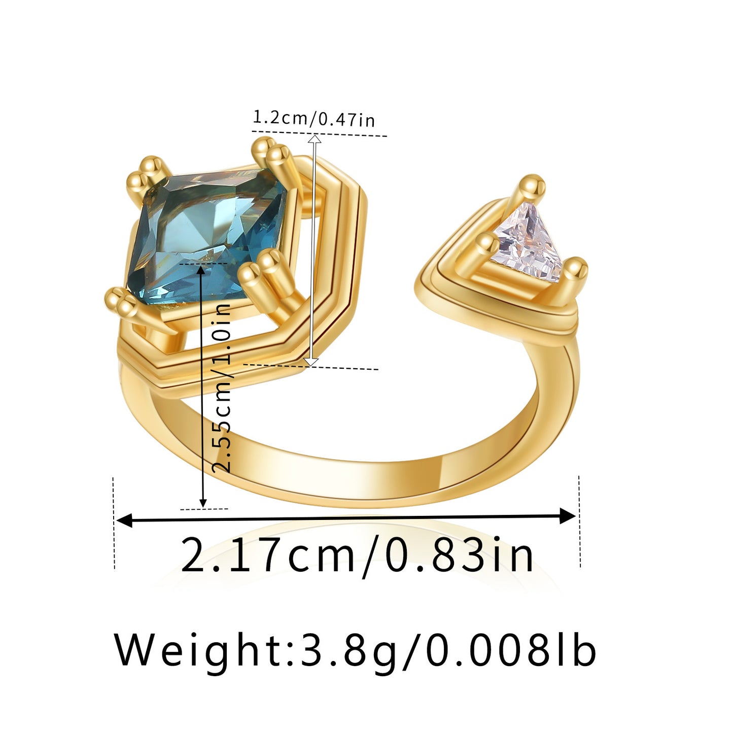 Streetwear Heart Shape Flower Copper Inlay Zircon Open Rings