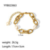 French Style Solid Color Stainless Steel Freshwater Pearl Plating 18k Gold Plated Bracelets