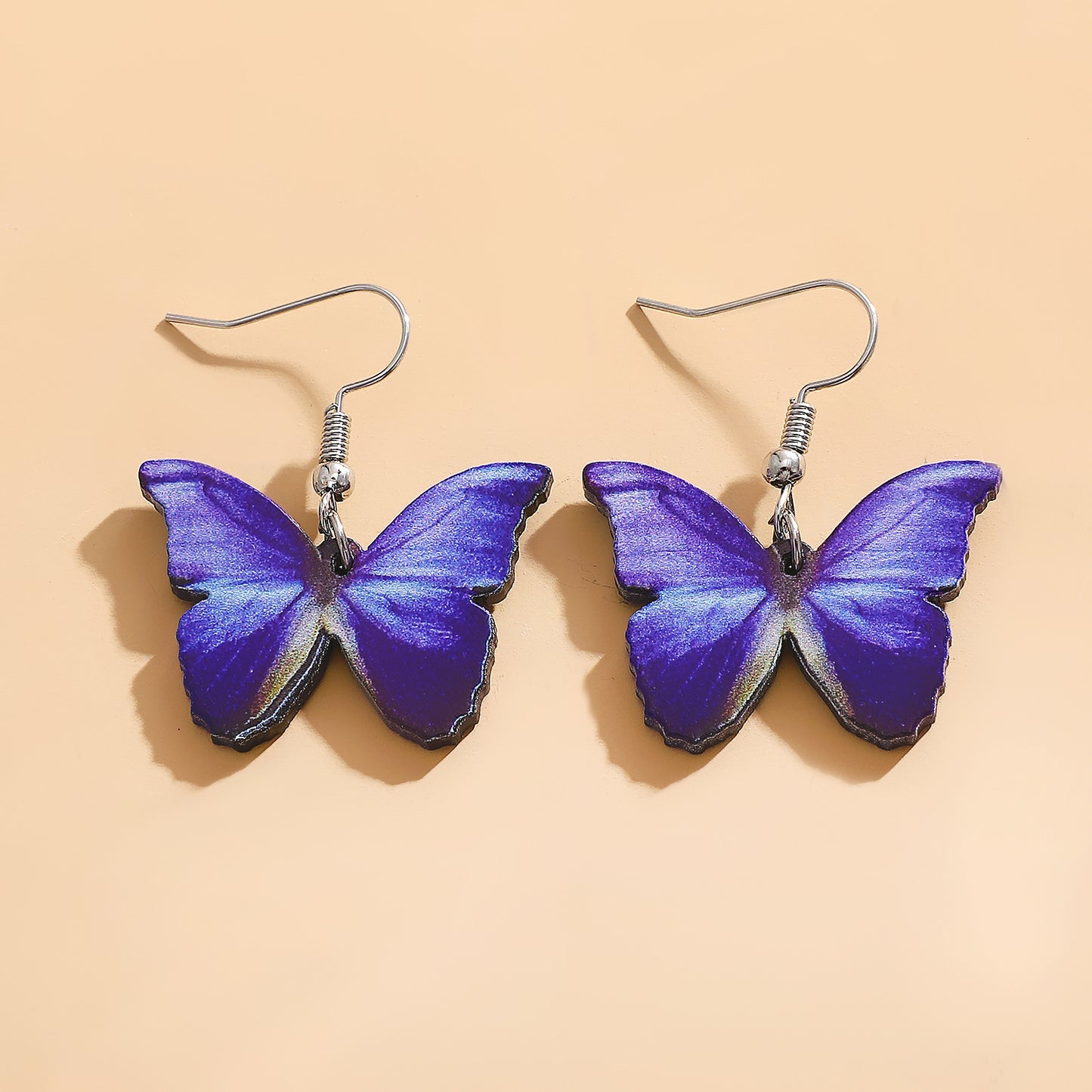 1 Pair Simple Style Classic Style Butterfly Arylic Dangling Earrings