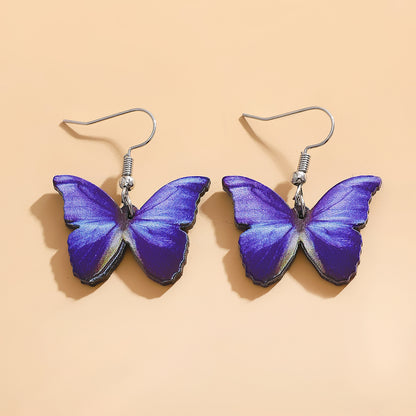 1 Pair Simple Style Classic Style Butterfly Arylic Dangling Earrings