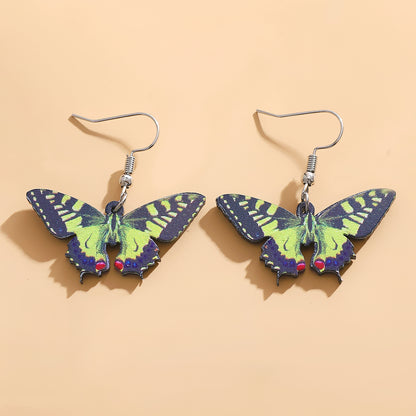 1 Pair Simple Style Classic Style Butterfly Arylic Dangling Earrings