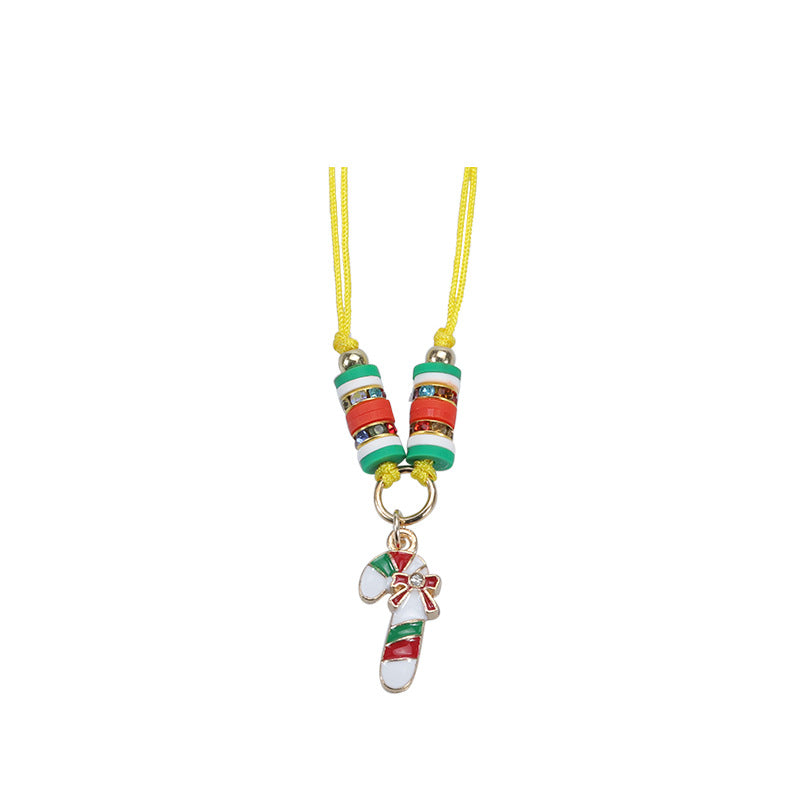 Modern Style Santa Claus Alloy Enamel Women's Bracelets Necklace