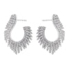 1 Pair Elegant Feather Plating Inlay Copper Zircon 18k Gold Plated Drop Earrings