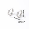 1 Pair Hip-hop Cool Style Shiny Circle Plating Inlay Copper Zircon Earrings