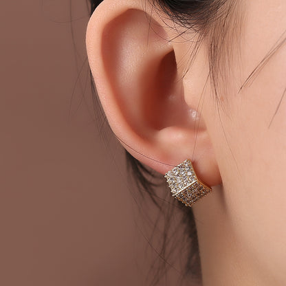 1 Pair Elegant Lady Star Heart Shape Butterfly Plating Inlay Copper Artificial Diamond Ear Studs