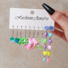 1 Set Sweet Animal Patchwork Plastic Resin Drop Earrings