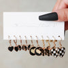 1 Set Elegant Modern Style Streetwear Letter Heart Shape Plating Alloy Drop Earrings