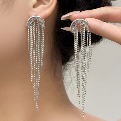 1 Pair Ig Style Tassel Alloy Drop Earrings