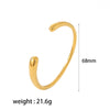 Simple Style Circle Stainless Steel Polishing Plating 18k Gold Plated Bangle