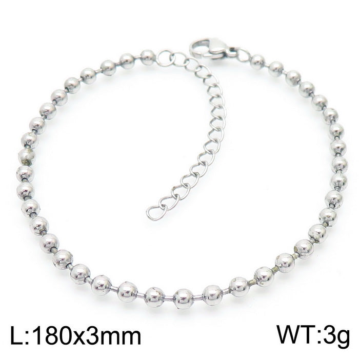 Simple Style Round Stainless Steel Plating 18k Gold Plated Bracelets