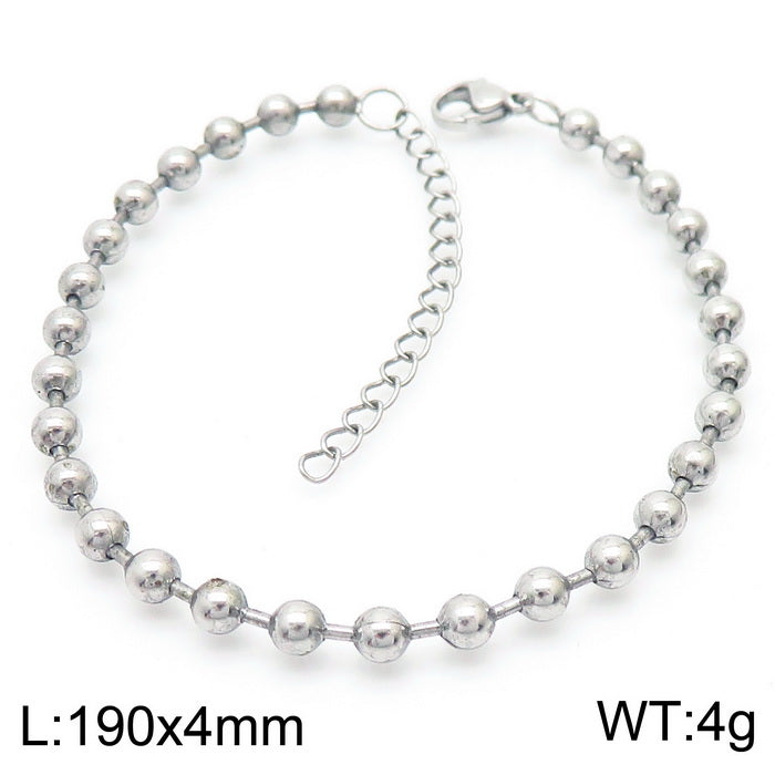 Simple Style Round Stainless Steel Plating 18k Gold Plated Bracelets