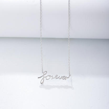 Ig Style Letter Sterling Silver Plating 14k Gold Plated Rhodium Plated Pendant Necklace