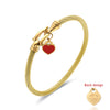 Simple Style Heart Shape Stainless Steel Plating Gold Plated Bangle