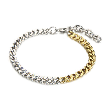 Casual Simple Style Geometric Stainless Steel Plating 18k Gold Plated Men's Bracelets