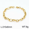 Basic Simple Style Solid Color Stainless Steel 18k Gold Plated Unisex Bracelets