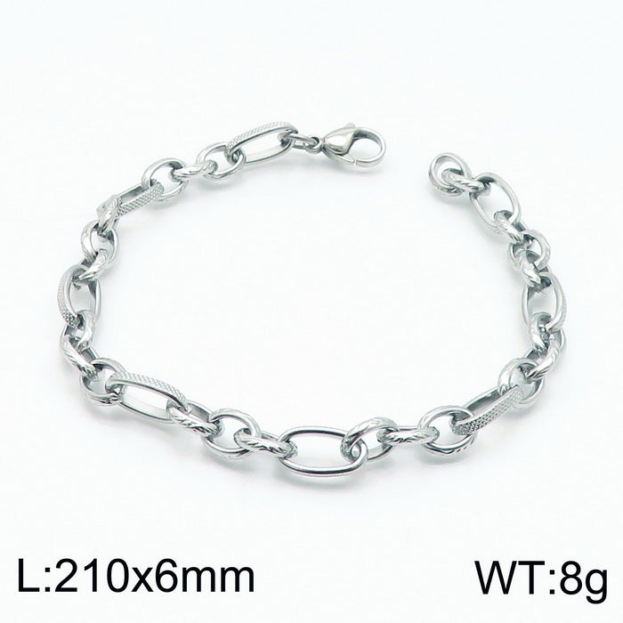 Basic Simple Style Solid Color Stainless Steel 18k Gold Plated Unisex Bracelets