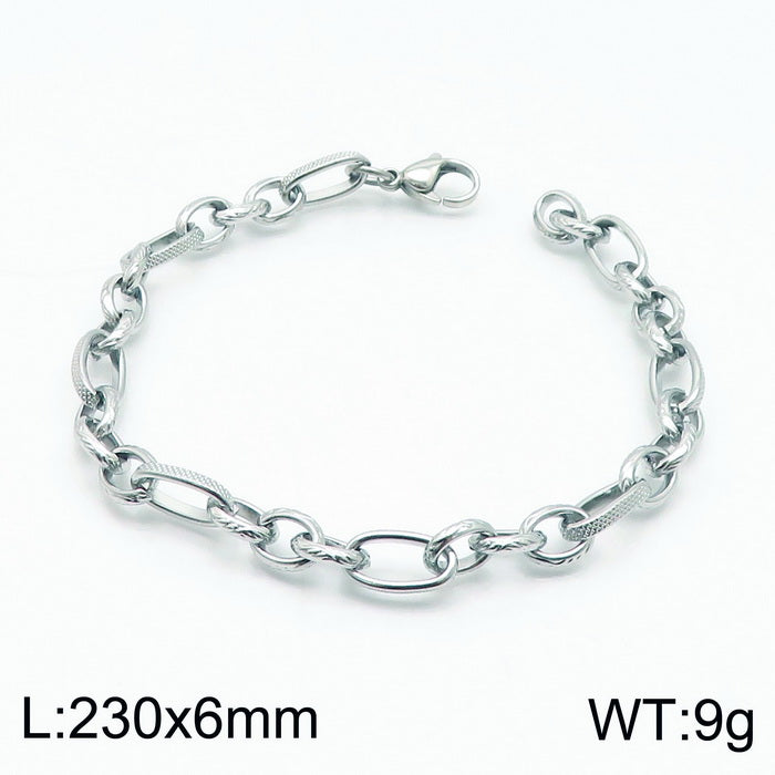 Basic Simple Style Solid Color Stainless Steel 18k Gold Plated Unisex Bracelets