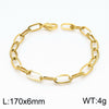 Basic Simple Style Solid Color Stainless Steel 18k Gold Plated Unisex Bracelets