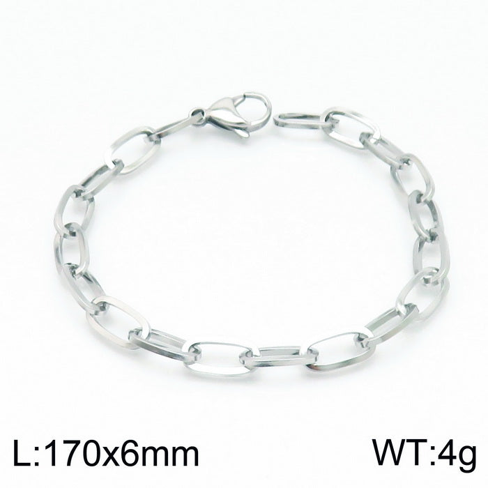 Basic Simple Style Solid Color Stainless Steel 18k Gold Plated Unisex Bracelets