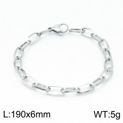 Basic Simple Style Solid Color Stainless Steel 18k Gold Plated Unisex Bracelets