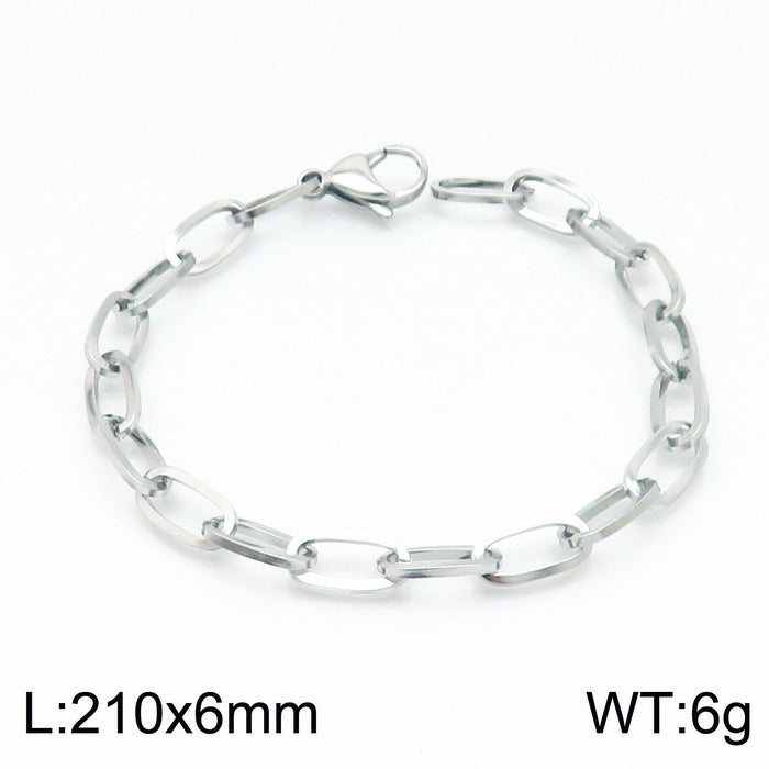 Basic Simple Style Solid Color Stainless Steel 18k Gold Plated Unisex Bracelets