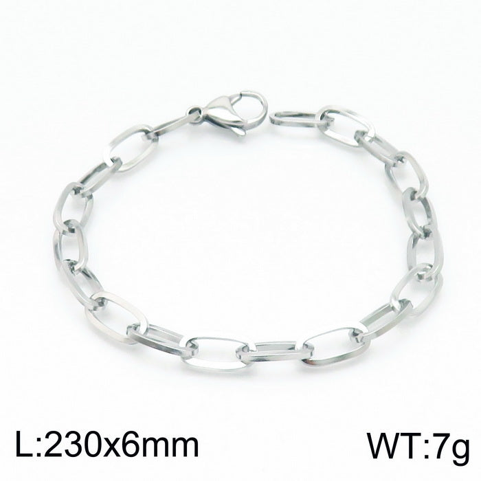 Basic Simple Style Solid Color Stainless Steel 18k Gold Plated Unisex Bracelets