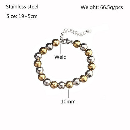 Simple Style Geometric Titanium Steel Bracelets Plating Stainless Steel Bracelets