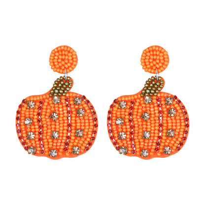 1 Pair Exaggerated Funny Novelty Pumpkin Alloy Drop Earrings