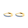 1 Pair Simple Style Round Plating Inlay Stainless Steel Rhinestones 14k Gold Plated Earrings