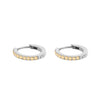 1 Pair Simple Style Round Plating Inlay Stainless Steel Rhinestones 14k Gold Plated Earrings