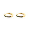 1 Pair Simple Style Round Plating Inlay Stainless Steel Rhinestones 14k Gold Plated Earrings