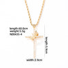 Hip-hop Cross Crown Copper Inlay Zircon Pendant Necklace