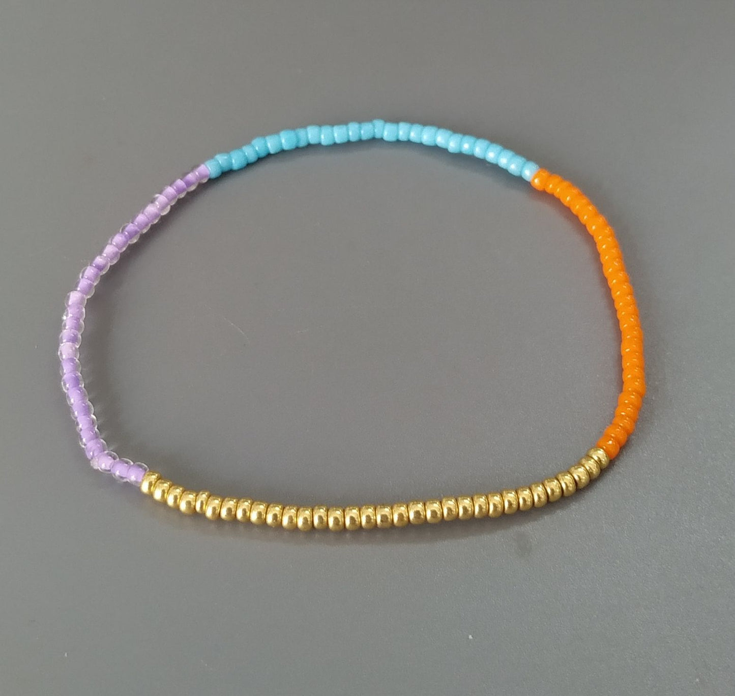 Simple Bohemian Double Color Matching Beads Stacked Bracelet